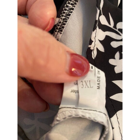 SHEIN Dress Plus Size 3X  22 to 24   w/ Faux Wrap  Short Sleeve  Elastic Waist - Picture 9 of 12